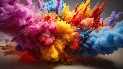 Fototapeta na wymiar Explosion of colors. Background . Ai generative