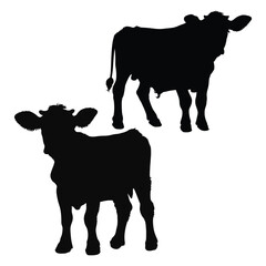 calf silhouette on white