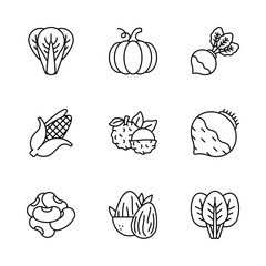 Check this beautiful and amazing fruit and vegetable icons set