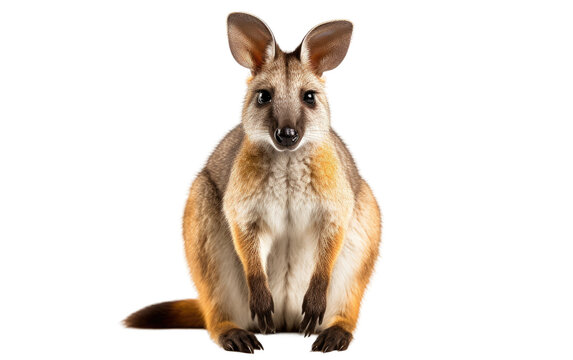 Wallaby Portrait On Transparent Background