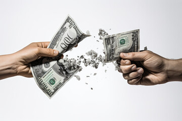 
Inflation begins, dollar value crashes