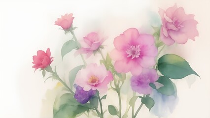 Obraz na płótnie Canvas Watercolor Flower