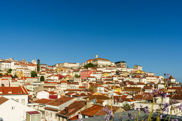 Obraz premium View at the town from above, Coimbra