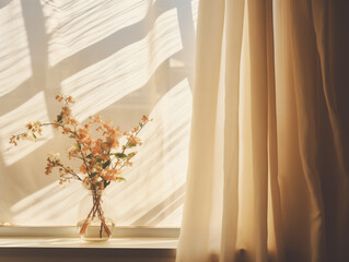 window and curtain.