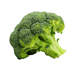 Broccoli isolated on transparent background. AI generated.
