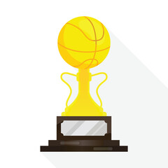 vector gold ball trophy