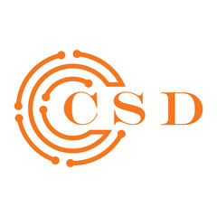 CSD letter design. CSD letter technology logo design on white background. CSD Monogram logo design for entrepreneur and business