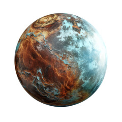 Planet isolated on transparent background. AI generated.