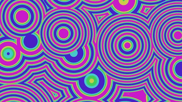 Abstract, seamless vector pattern with swirling circles for wallpapers, fabrics, and retro home decor