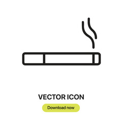 Smoke icon vector. Linear-style sign for mobile concept and web design. Smoke symbol illustration. Pixel vector graphics - Vector.	
