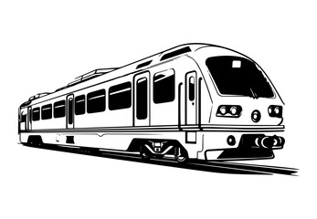 silhouette of the electric train vector illustrator , fast image, simple flat design.