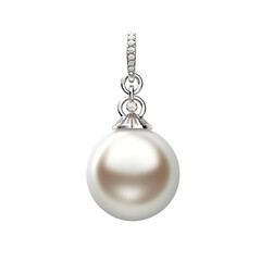 A pearl ornament (earring,necklaces)without girl item isolated on transparent background