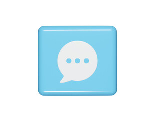 Message icon 3d element render