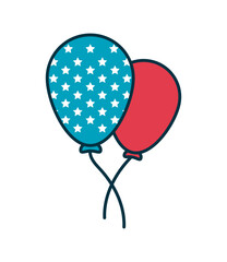 usa flag balloons