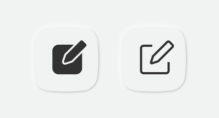 Edit pencil icon. Rename pen sign. Create, and modify button symbol. Editing file icons. Vector isolated sign.