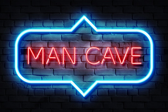 The Man Cave Neon Sign Illustration