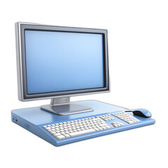 computer isolated on transparent or white background, png