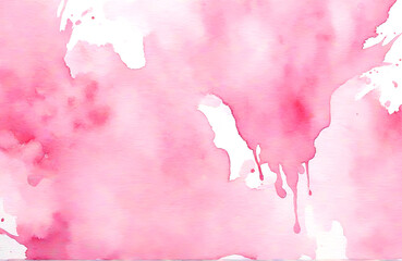 Hand painted pink color watercolor texture. Generative ai