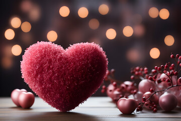 Fototapeta premium valentines day background, social media background for vday, full of romance cards with love, red rose and candles 