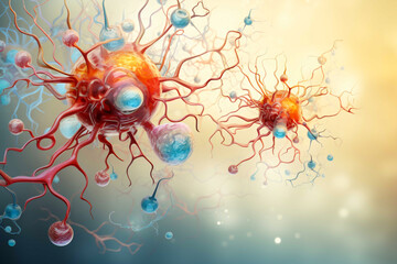 Illustration highlighting the role of neurotransmitters in synaptic communication