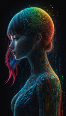 Naklejka premium Beautiful Girl Illustration