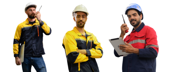 Industrial plant maintenance engineering on transparent background,PNG