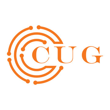 CUG letter design. CUG letter technology logo design on white background. CUG Monogram logo design for entrepreneur and business