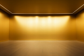 Golden Empty Space. AI generative