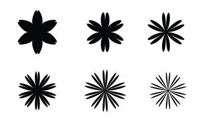 Set Of Star Vector Shapes. 