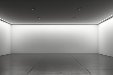 Gray Empty Space. AI generative
