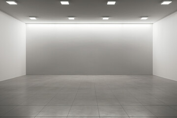 Gray Empty Space. AI generative