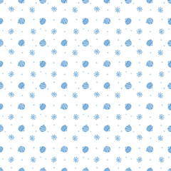  Seamless christmas pattern. New year background. Doodle illustration with christmas icons