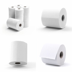 Toilet paper isolated on white background