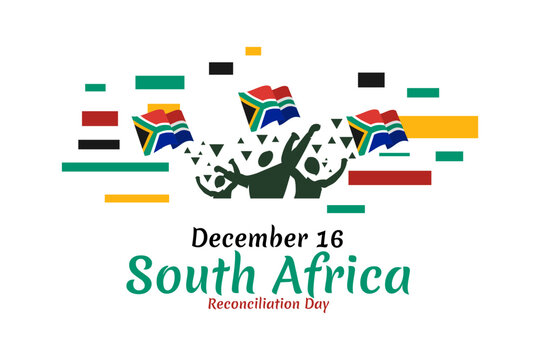 December 16, Reconciliation day of South Africa  vector illustration. Suitable for greeting card, poster and banner.