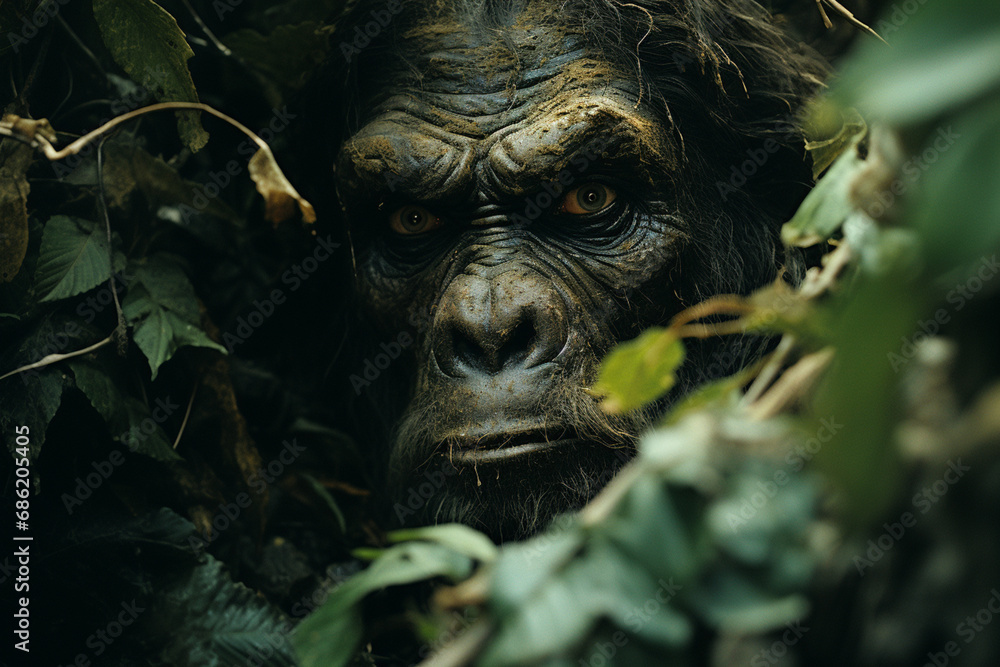 Poster An image capturing the predatory ritual in the jungle canopy, where agile predators stalk their prey through the dense foliage.