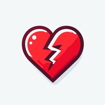 a picture of  broken heart logo design