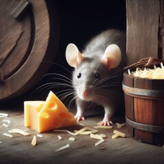 mouse and cheese animal background