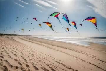 rainbow on the beach  Generated Ai