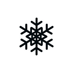 Snowflake vector icon on white background - 686208800