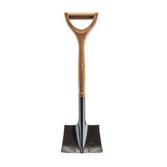 A shovel is leaning isolated on transparent background