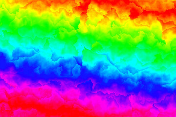 Colorful Rainbow Clouds Abstract Background Digital Illustration Design Art