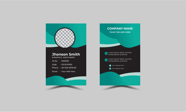 Business id card template with minimalist elements design.
Modern creative Corporate Business identity card.