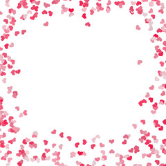 Abstract Red Hearts horizontal frame