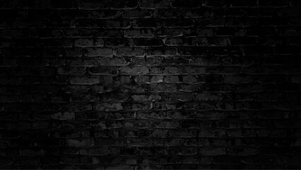 Fototapeta na wymiar Luxury black metal gradient background with distressed brick wall texture. Vector illustration