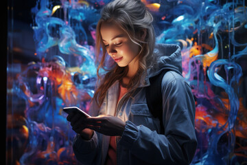 An artist using social media as a canvas to share their unique digital paintings, blurring the...