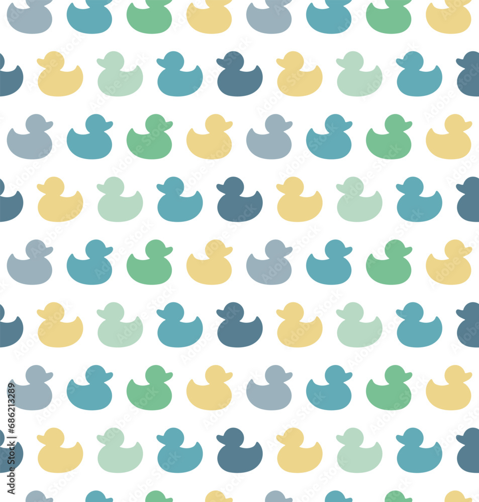 Poster duck seamless pattern. colorful seamless pattern with abstract duck on white background.