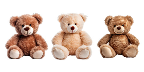 Teddy bear on transparent background or PNG file made with Ai generative technology