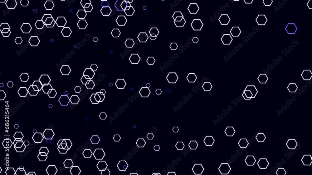 Aufkleber abstract video footage with moving particles on a dark background, a minute for editing transitions 