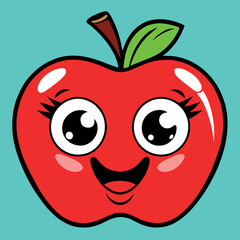 red apple cartoon