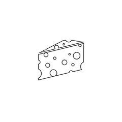 Cheese Icon. Farm Product Element Illustration As A Simple Vector Sign & Trendy Symbol for Design, Websites, Presentation or Application